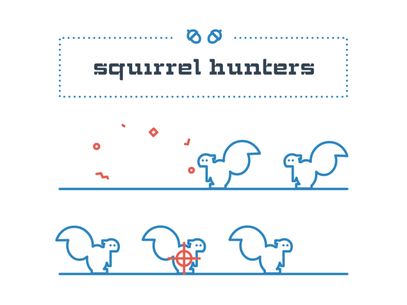Grovo Squirrel Hunters 2d 2d animation animation squirrels wildwest