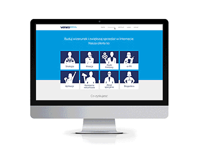Veneo Social website iza izabela kasza portfolio responsive veneo web website