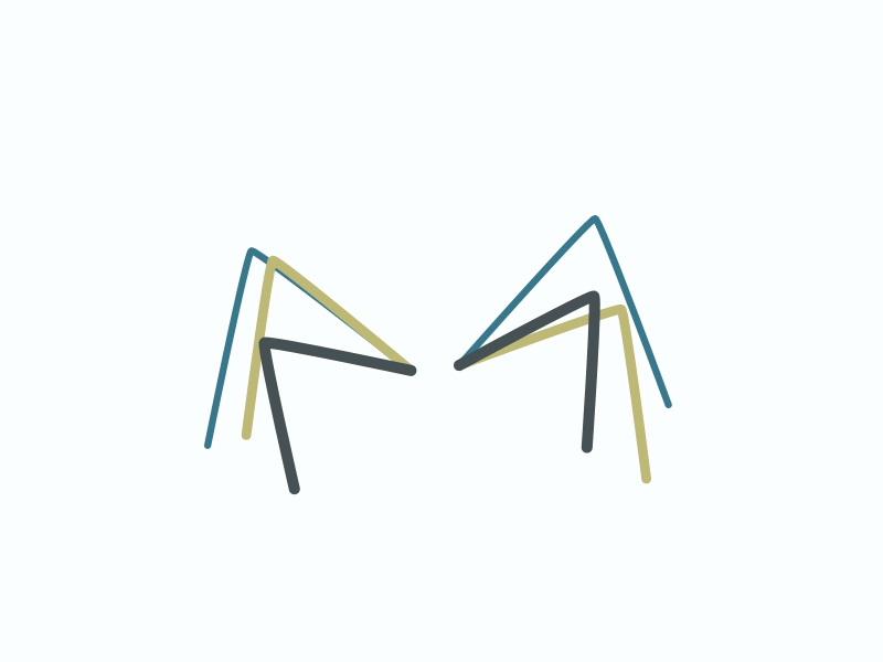 Spider Walk Cycle ae after effects animation character rubberhose walk cycle