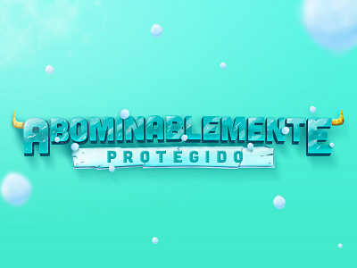 Abominable ice logo monster typo yeti