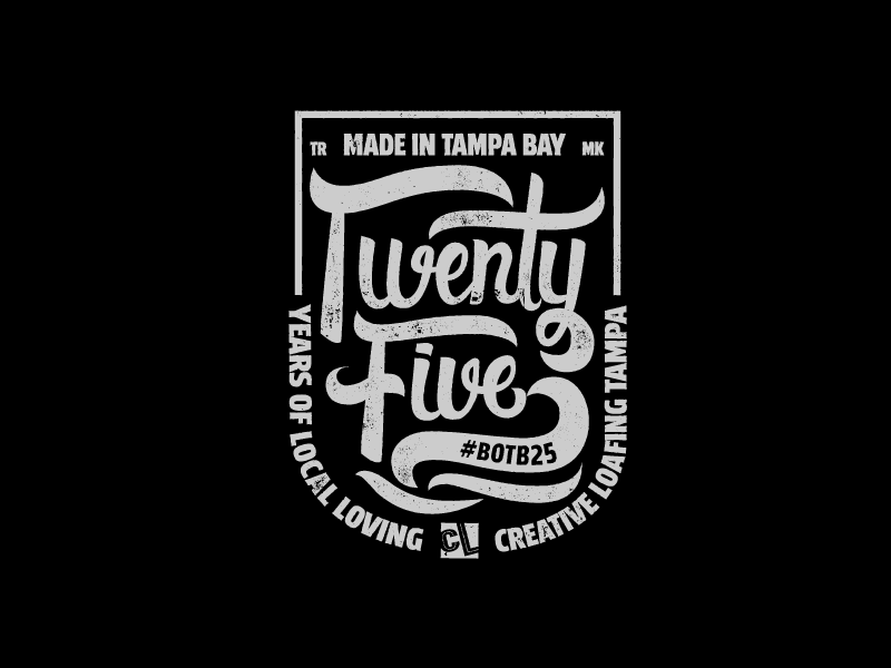 Twenty five hand lettering lettering t shirt tampa typography vintage