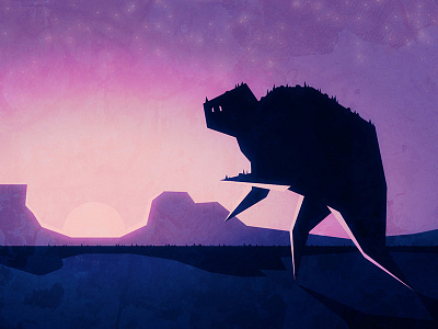 Lonely Giant desert giant sunset