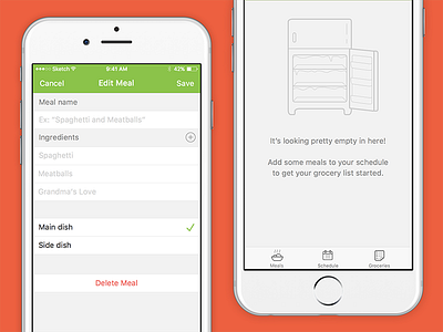 Meal Planning Returns! app food ionic ios meal plan schedule