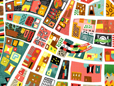 Madrid Map illustration map