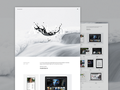 Portfolio agency creative minimal onepage portfolio semplice ui ux web web design