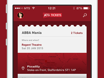 Atg - My Ticket app ios mock up photoshop proposal ui ux