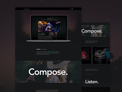 Victoria agency creative minimal onepage portfolio template theme ui ux web web design