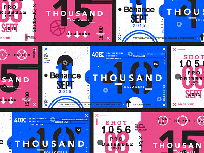 Dribbble & Behance Tickets behance blue dribbble followers icons shots studio thanks thankyou ticket