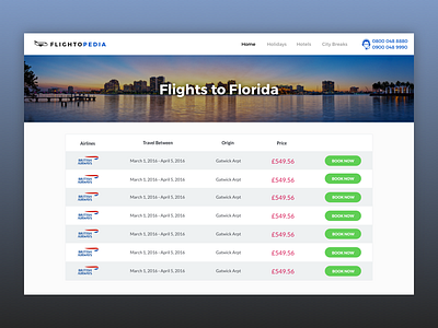 Flightopedia blue booking flight green pedia travel ui ux web white