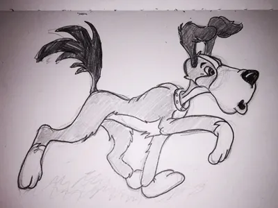 Walking dog - based on Preston Blairs book blair illustration preston sketch