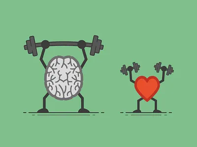 Train The Brain - The World Alzheimer's Day alzheimer brain character design flat graphic design gym heart illustration medical research minimal training whale lab