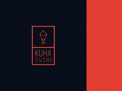Kuha Sushi branding design food japonese lettering logo restaurant type