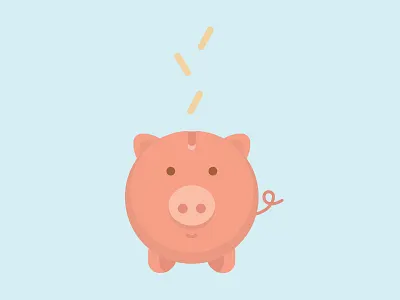 Banking on change banking change illustration illustrator pig piggy vector