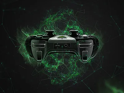 Nvidia Shield 01 console game green nvidia particles play shield