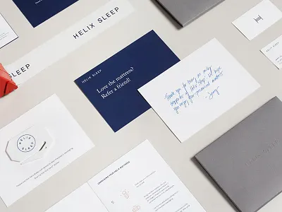 Helix Sleep Branding & Packaging branding cards design editorial envelope mattress packaging sleep stationery web