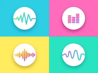 Sound Waves flat icon illustration music sketch sketch3 sound waves