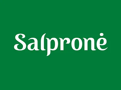 Salpronė_02 font lettering logo script wordmark