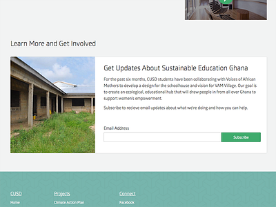 CUSD Website Email CTA email email signup newsletter responsive ui updates