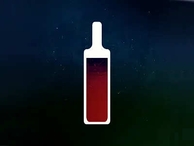 Red Red Wine bottle felt icon minimal red simple wine