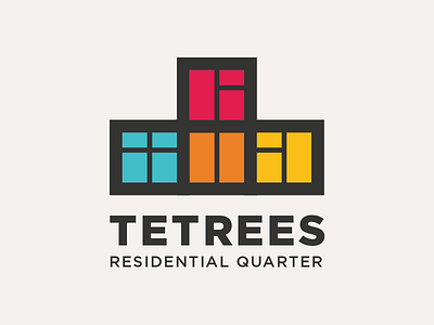 Tetrees development logo logotype minimal minimalistic mondrian piet residential