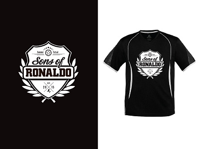 Futsal Team Logo black and white football futsal logo one colour sport logo team