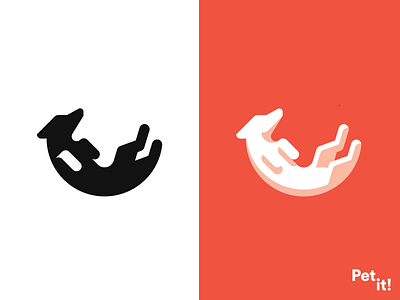 Pet it! animal branding dog happy identity illustration logo mark negative space play symbol