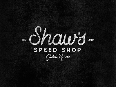 Shaw's Speed Shop bezier curves brush brushscript calligraphy clothing hand lettering lettering skate surf typography vector