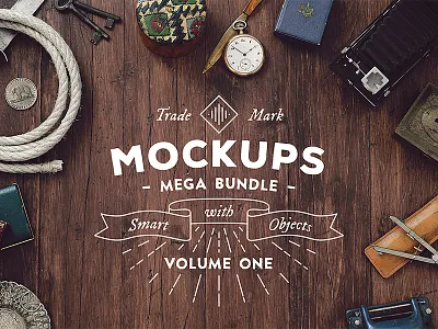 Mockups Mega Bundle - vol.1 bistro food header hero image logo mock up mockup pack retro vintage website