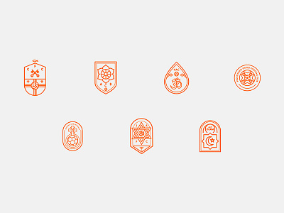 Football Religions logos badge design football religions graphic design logos