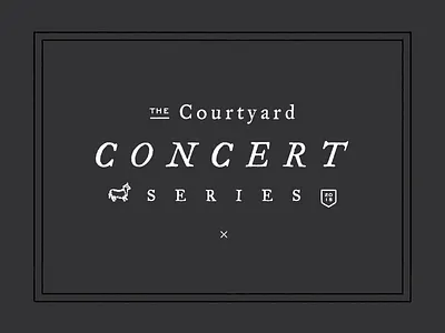 Courtyard Concert restaurant branding type