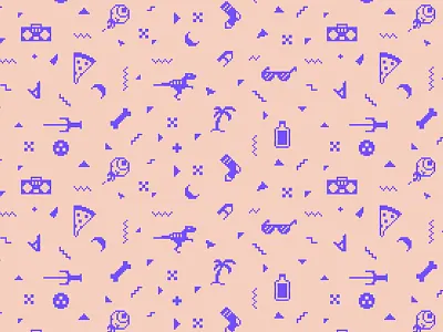 S Wallpaper dinosaur pattern pixel pixel art pizza purple wallpaper