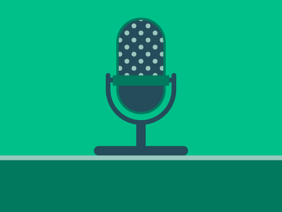 ICD-10 Talk with Dr. Heidi Jannenga - Microphone blog desk flat icd10 icon illustration interview live mic microphone vector webpt