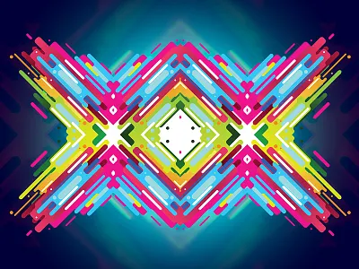 Colorful Opinion Type 04 clean color flat lines pattern symmetry vector