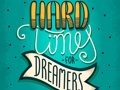 Lettering project - 01 dreams handmade handmade font lettering ribbon script type typography