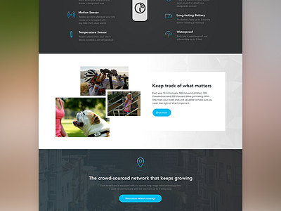 iota home page blue device gps home iota marketing pet tracker ui visual design web website