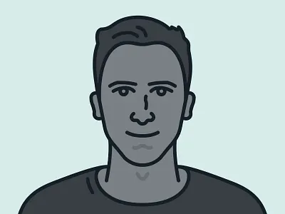 Simple Portrait Of Myself avatar flat illustration portrait selfie simple