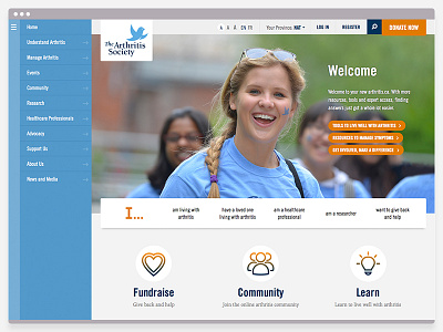 The Arthritis Society responsive web web design