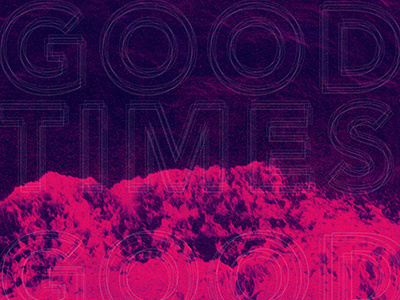 Good Times aiga halftone music ocean poster print