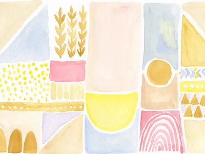 Patchwork no. 1 art color colorful cute design nursery painting textile