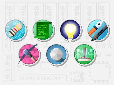 Bitlink Icons 3d printing design electronics game design icons innovation minecraft programming