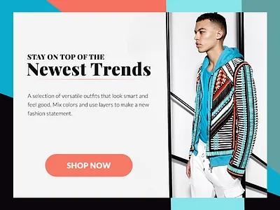 UI Element Challenge -- Day 063 Fashion Header banner daily challenge fashion fashion header header shop ui ui design web web banner web header