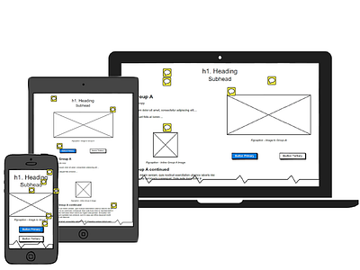 Responsive Design Layout Comp balsamiq css html responsive design ui ux wireframe