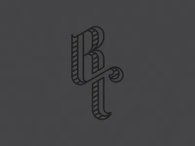 R.T. brand identity lettering logo mark monogram