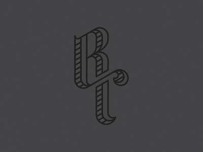 R.T. brand identity lettering logo mark monogram