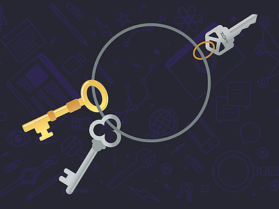 "Keyword Research" Illustration illustration keys purple vector