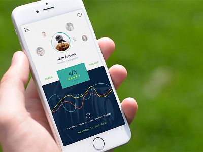 Review Screen app free freebie graph interface iphone kit player screen ui ux
