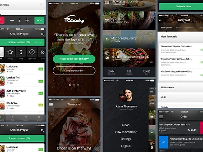 Fooody app application delivery food ios ui