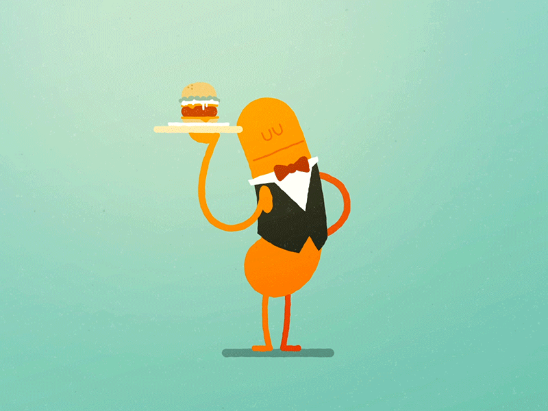 The Server character design flat design gif illustration motion design wip
