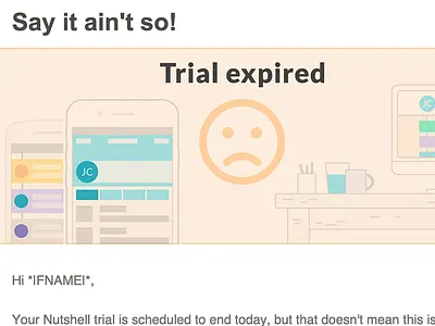 Nutshell email design desk email illustration nutshell peach trial expired