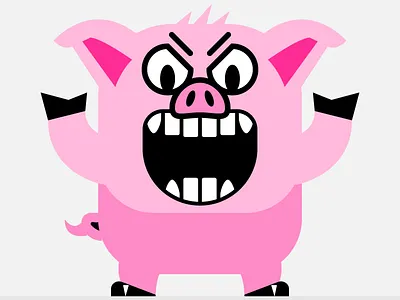 What’s Your ICD-10 Spirit Animal Code? - Bitten By Pig animal bite blog cartoon flat hog illustration pig scary teeth vector webpt
